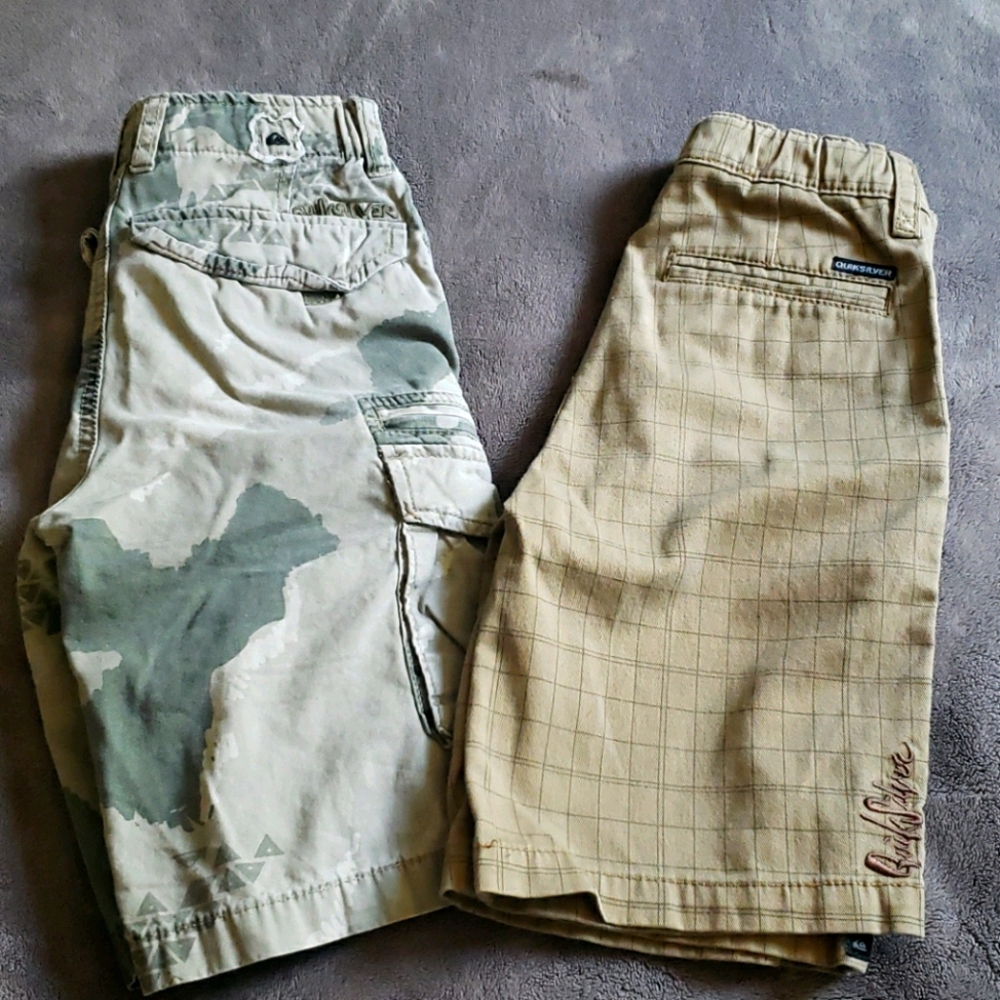 Quicksilver Boys 7 Shorts Bundle Camo Plaid